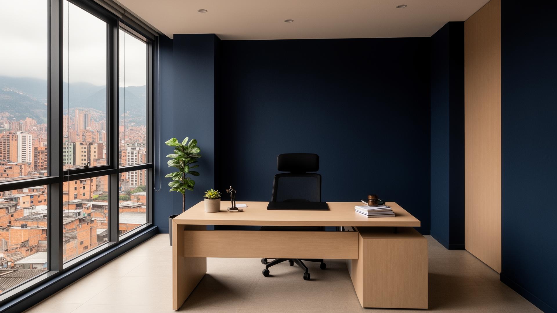 Oficina boutique de consultoría con vista a Colombia